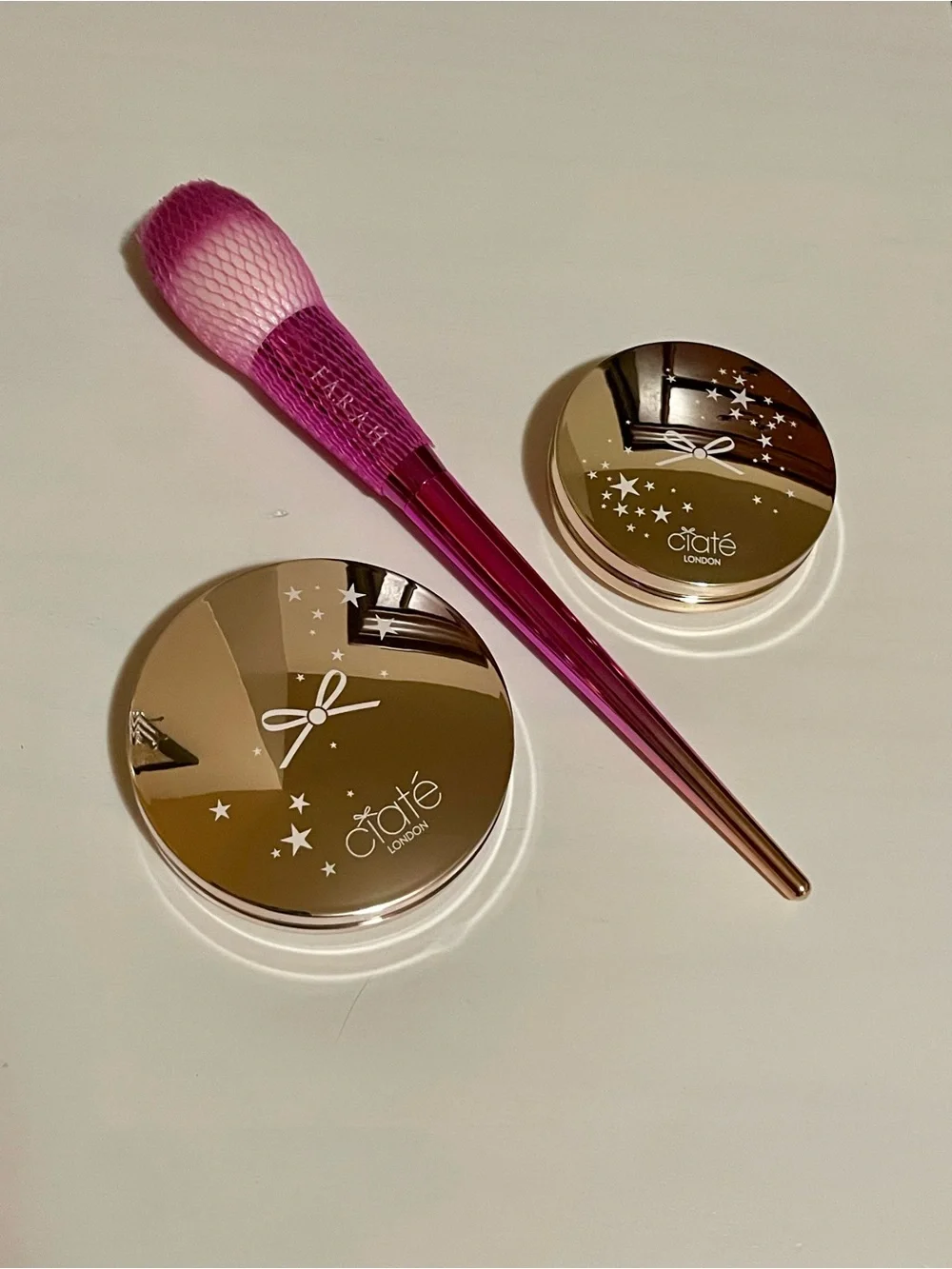 NIB Ciate London Marbled Light Baked Blush & Bamboo Bronzer Bundle + Brush